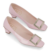 Roger Vivier ロジェ ヴィヴィエ パンプス ピンク スクエアトゥ メタルバックル RVW00600920D1P