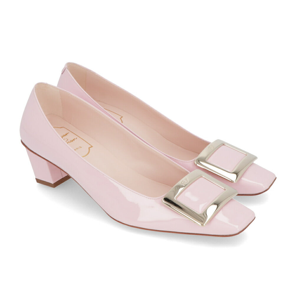 Roger Vivier パンプス ピンク スクエアトゥ メタルバックル RVW00600920D1P