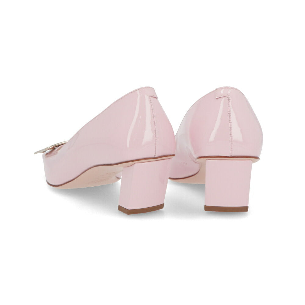Roger Vivier ロジェ ヴィヴィエ パンプス ピンク スクエアトゥ メタルバックル RVW00600920D1P