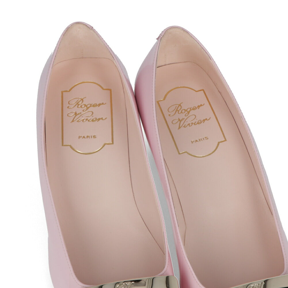 Roger Vivier ロジェ ヴィヴィエ パンプス ピンク スクエアトゥ メタルバックル RVW00600920D1P