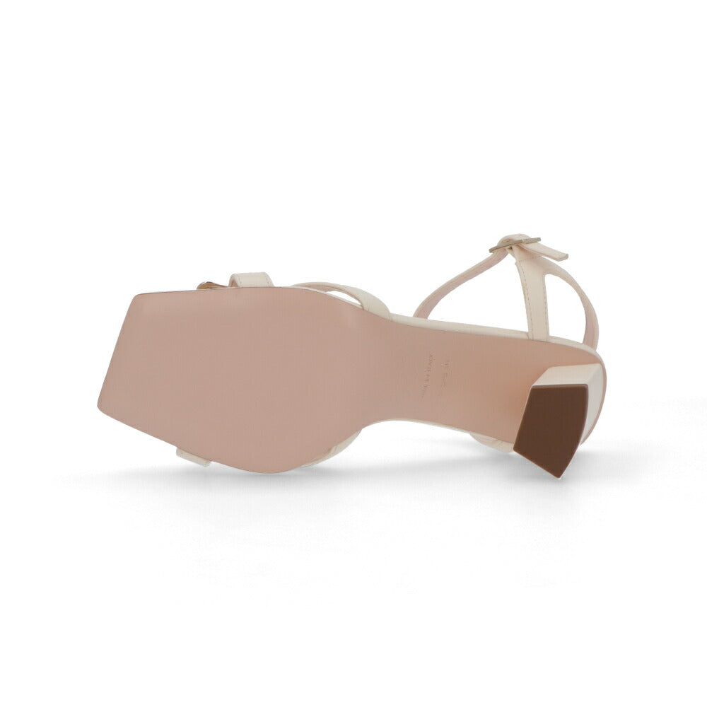 Roger Vivier ロジェ ヴィヴィエ サンダル クリーム スクエアトゥ メタルバックル RVW6963515091T