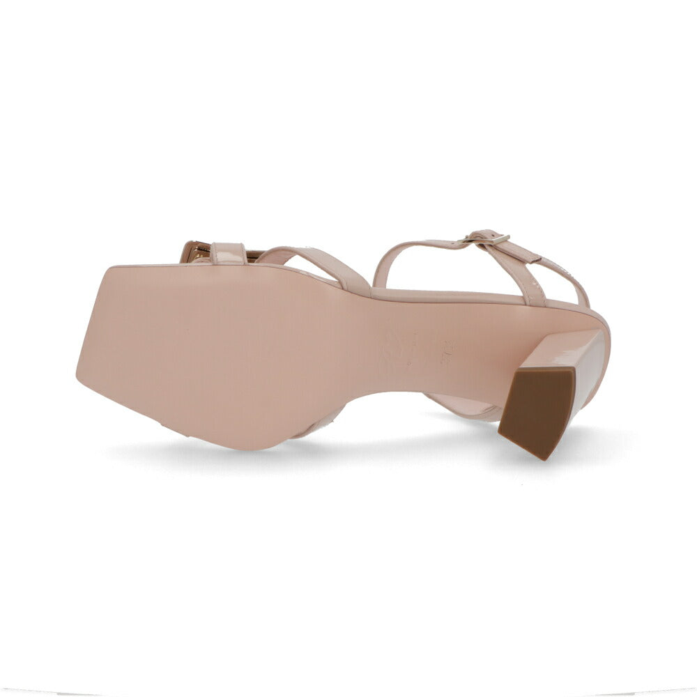 Roger Vivier ロジェ ヴィヴィエ サンダル ブラック ピンクベージュ オープントゥ ゴールドバックル RVW69635150D1P