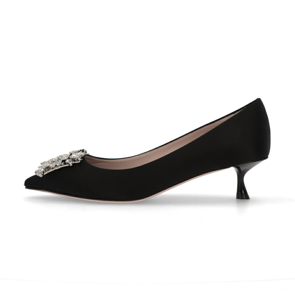 Roger Vivier パンプス ブラック ポインテッドトゥ フラワービジュー RVW54328020RS0