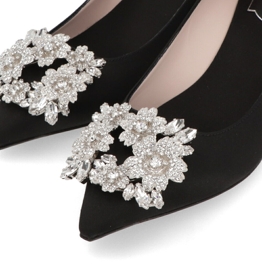 Roger Vivier ロジェ ヴィヴィエ パンプス ブラック ポインテッドトゥ フラワービジュー RVW54328020RS0