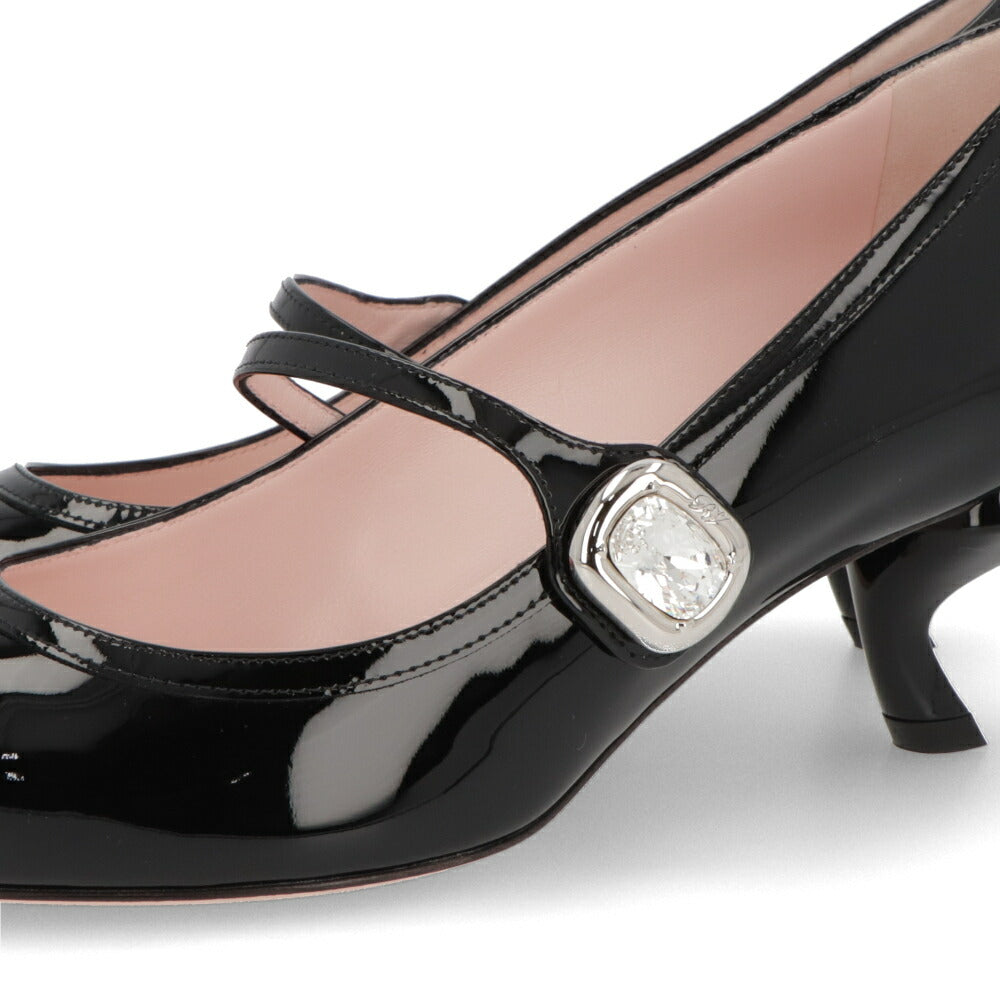 Roger Vivier ロジェ ヴィヴィエ パンプス オフホワイト×ブラック ブラック ポインテッドトゥ メリージェーン RVW63839280D1P