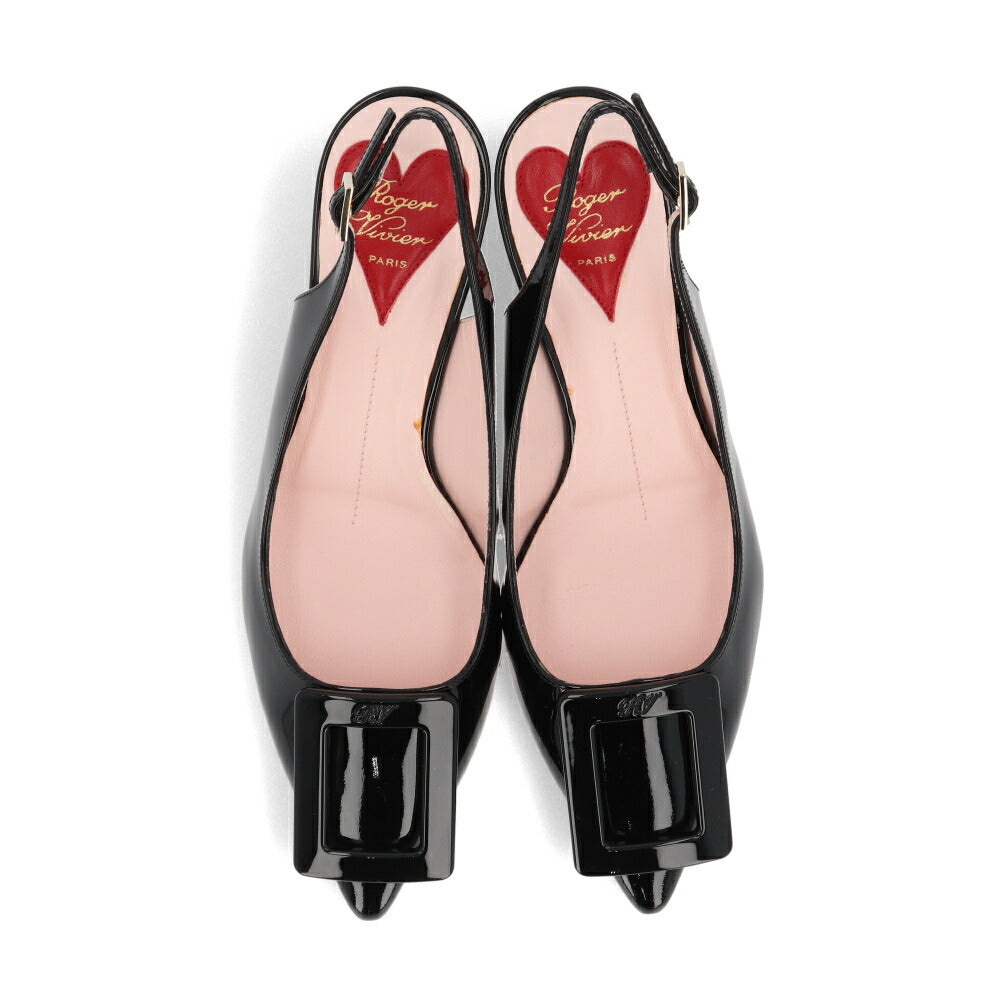 Roger Vivier ロジェ ヴィヴィエ パンプス ブラック クリーム ポインテッドトゥ バックストラップ RVW63831440D1P