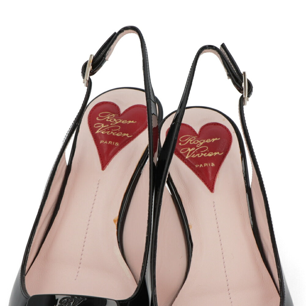 Roger Vivier ロジェ ヴィヴィエ パンプス ブラック クリーム ポインテッドトゥ バックストラップ RVW63831440D1P