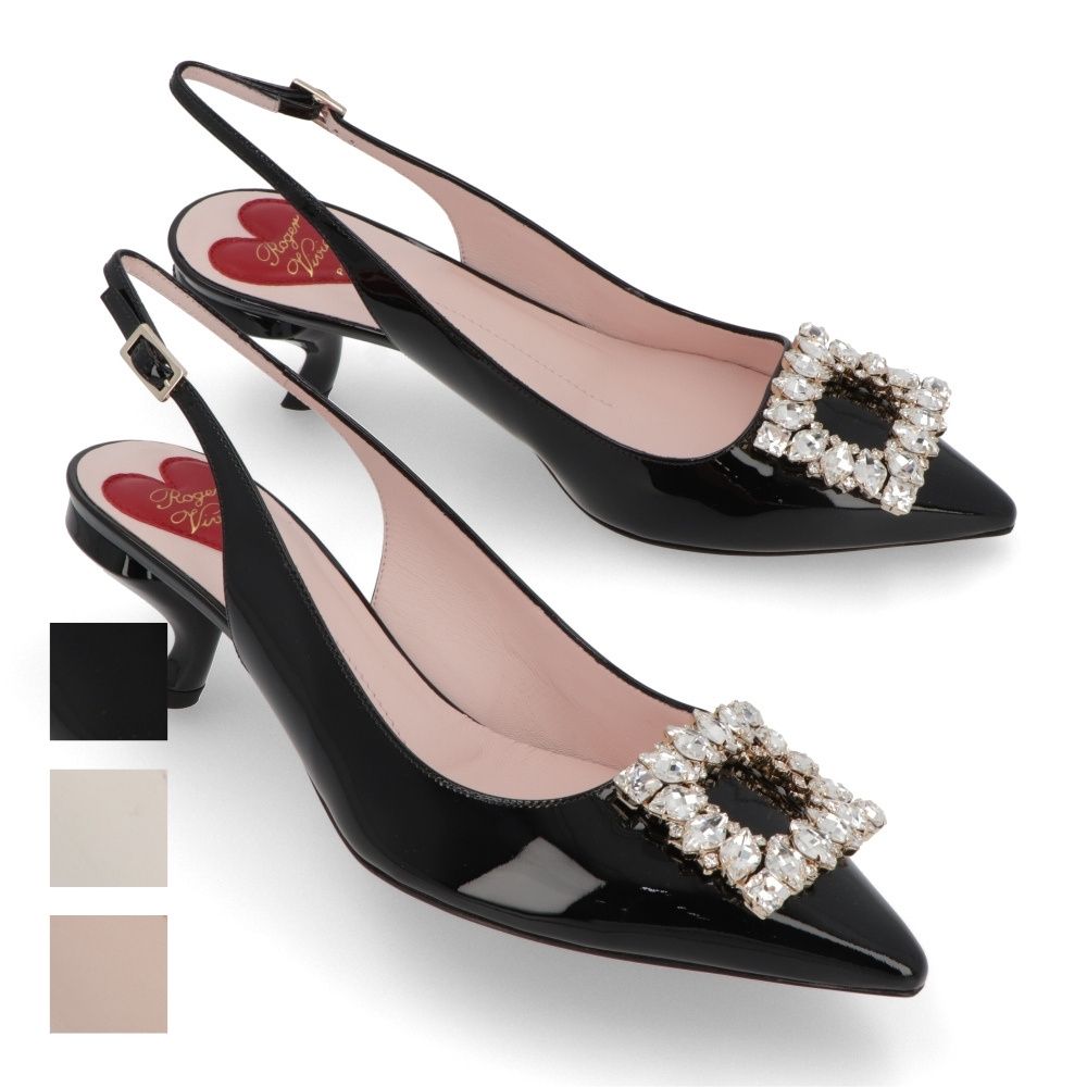 Roger Vivier パンプス ブラック クリーム ミュール RVW63834500D1P