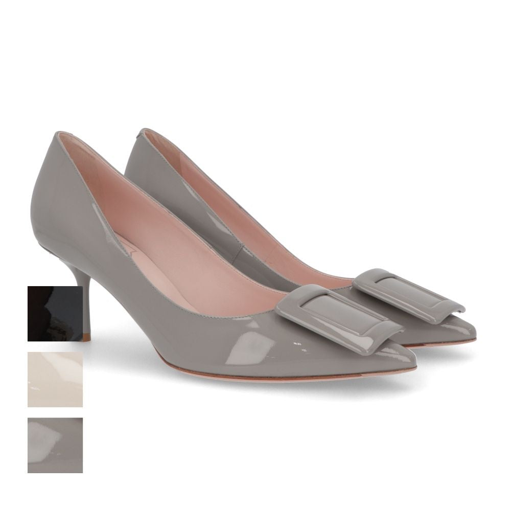 Roger Vivier パンプス グレー ブラック クリーム ポインテッドトゥ RVW61830690D1P
