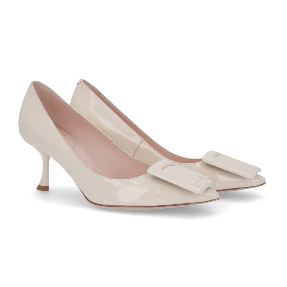 Roger Vivier パンプス グレー ブラック クリーム ポインテッドトゥ RVW61830690D1P