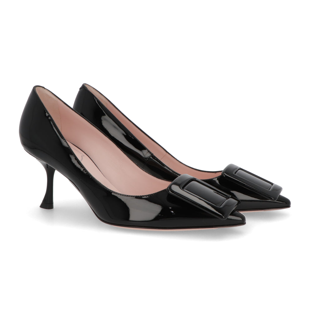 Roger Vivier ロジェ ヴィヴィエ パンプス グレー ブラック クリーム ポインテッドトゥ RVW61830690D1P
