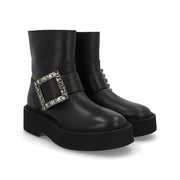 Roger Vivier ブーツ ブラック ビジューバックル アンクルブーツ ショートブーツ RVW74039630TTQ