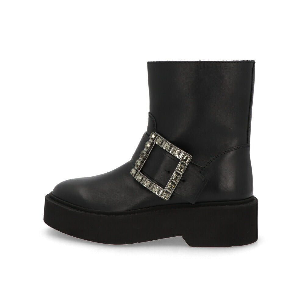Roger Vivier ブーツ ブラック ビジューバックル アンクルブーツ ショートブーツ RVW74039630TTQ