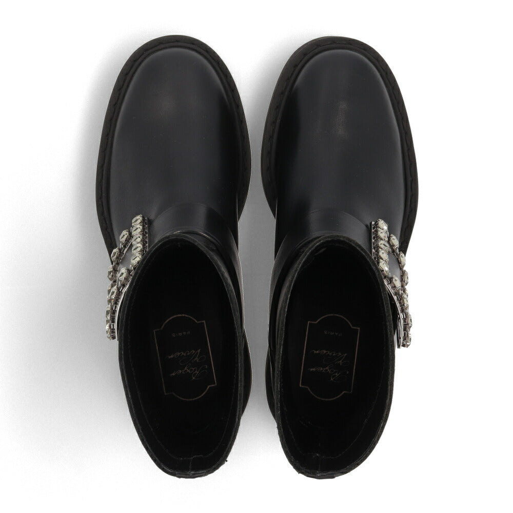 Roger Vivier ブーツ ブラック ビジューバックル アンクルブーツ ショートブーツ RVW74039630TTQ