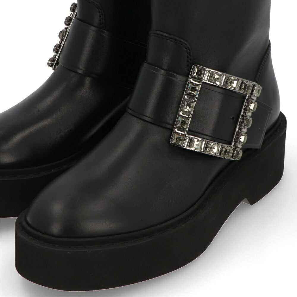 Roger Vivier ブーツ ブラック ビジューバックル アンクルブーツ ショートブーツ RVW74039630TTQ