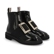 Roger Vivier ロジェ ヴィヴィエ ブーツ ブラック サイドゴア メタルバックル ショートブーツ RVW54825170MRK