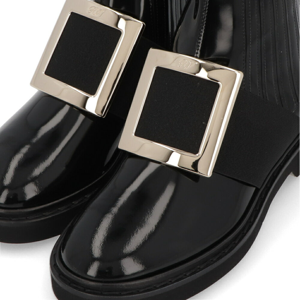 Roger Vivier ロジェ ヴィヴィエ ブーツ ブラック サイドゴア メタルバックル ショートブーツ RVW54825170MRK
