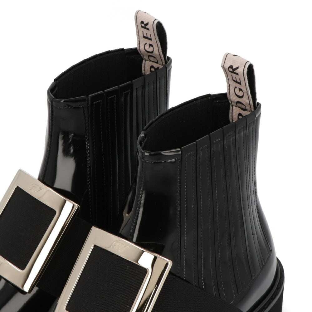 Roger Vivier ロジェ ヴィヴィエ ブーツ ブラック サイドゴア メタルバックル ショートブーツ RVW54825170MRK