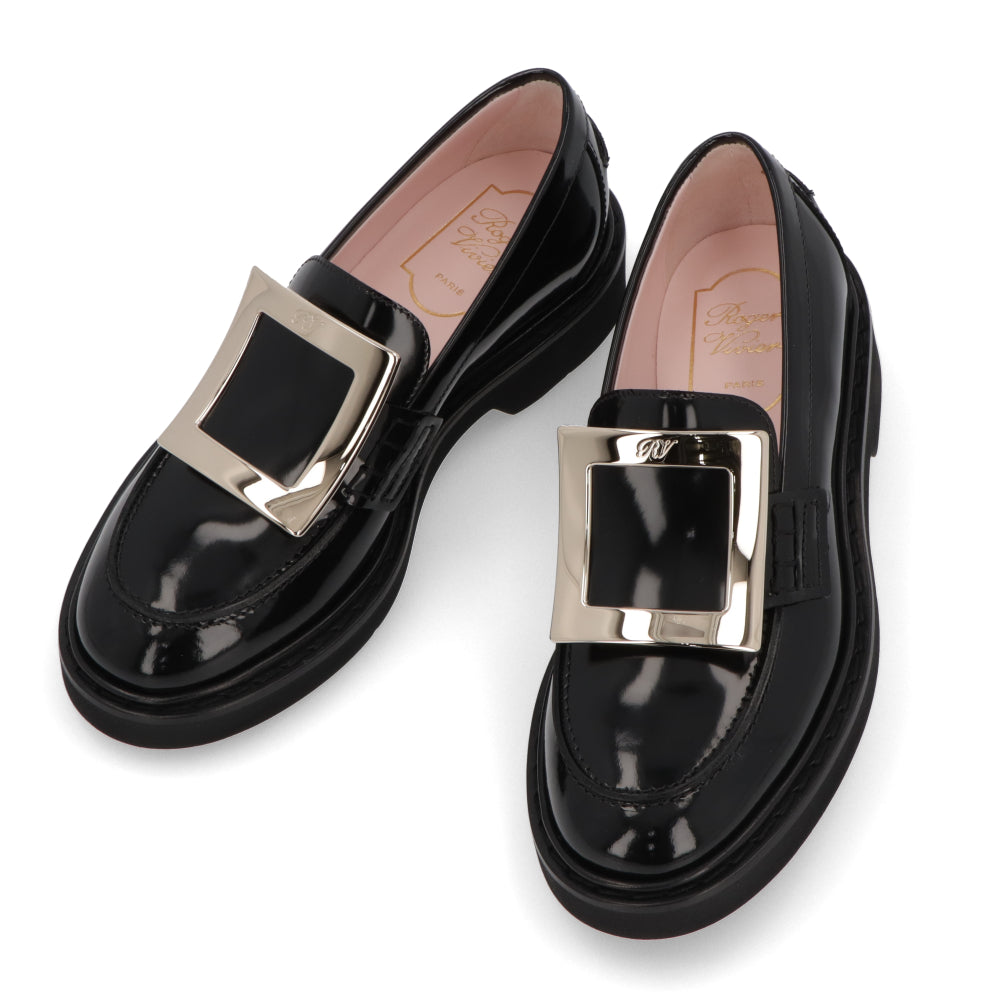 Roger Vivier レザーシューズ ブラック VIV RANGERS MET BUC LOAFER ローファー メタルバックル ローファー RVW54825190MRK