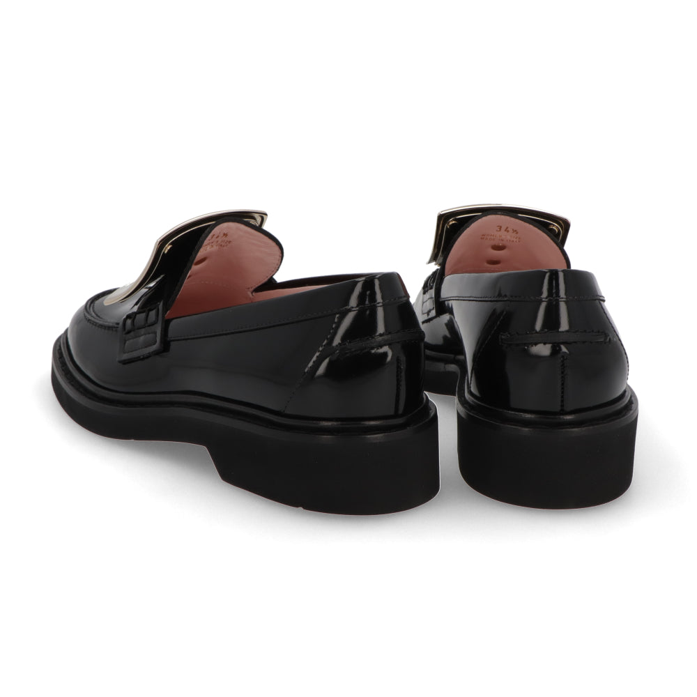 Roger Vivier ロジェ ヴィヴィエ レザーシューズ ブラック VIV RANGERS MET BUC LOAFER ローファー メタルバックル ローファー RVW54825190MRK