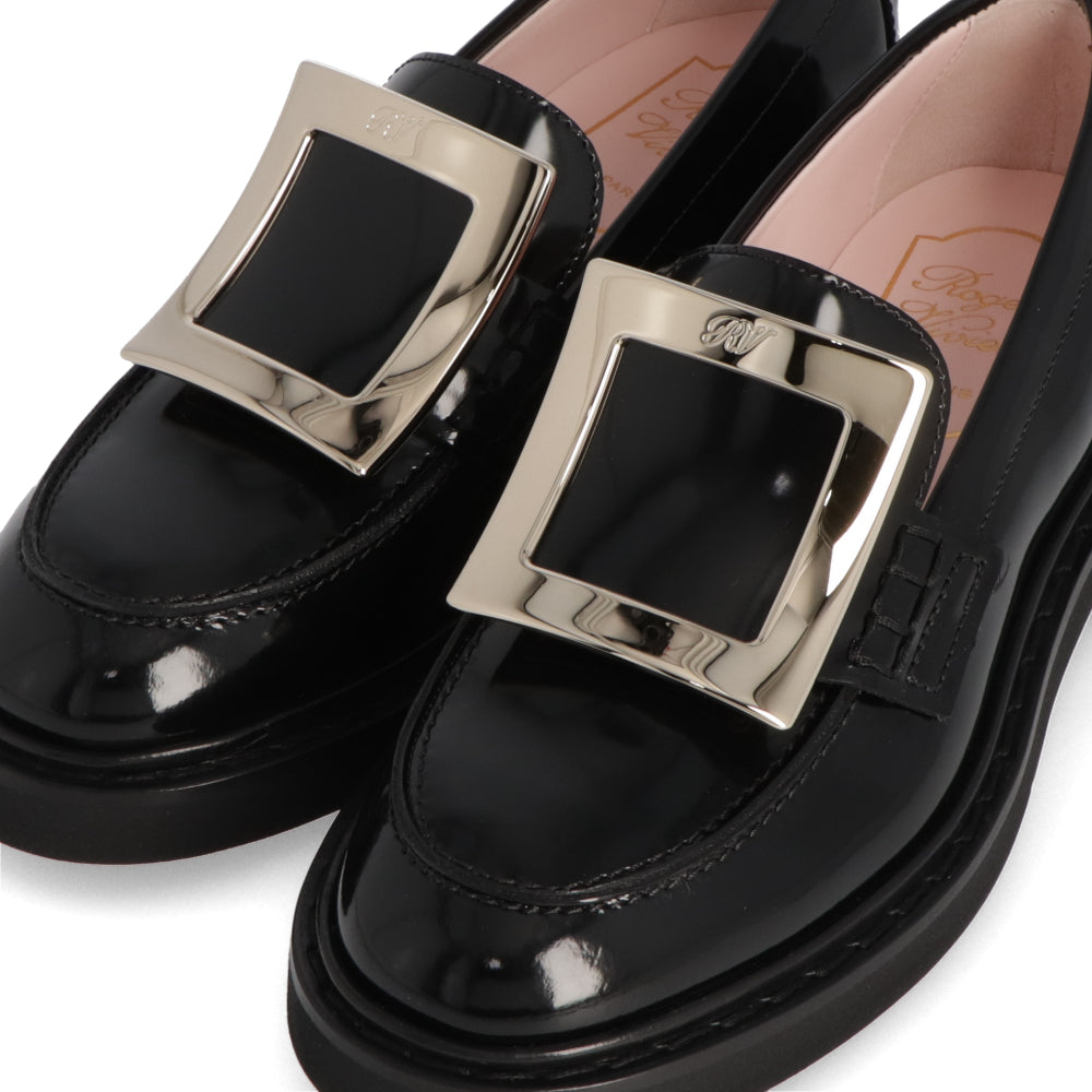 Roger Vivier ロジェ ヴィヴィエ レザーシューズ ブラック VIV RANGERS MET BUC LOAFER ローファー メタルバックル ローファー RVW54825190MRK
