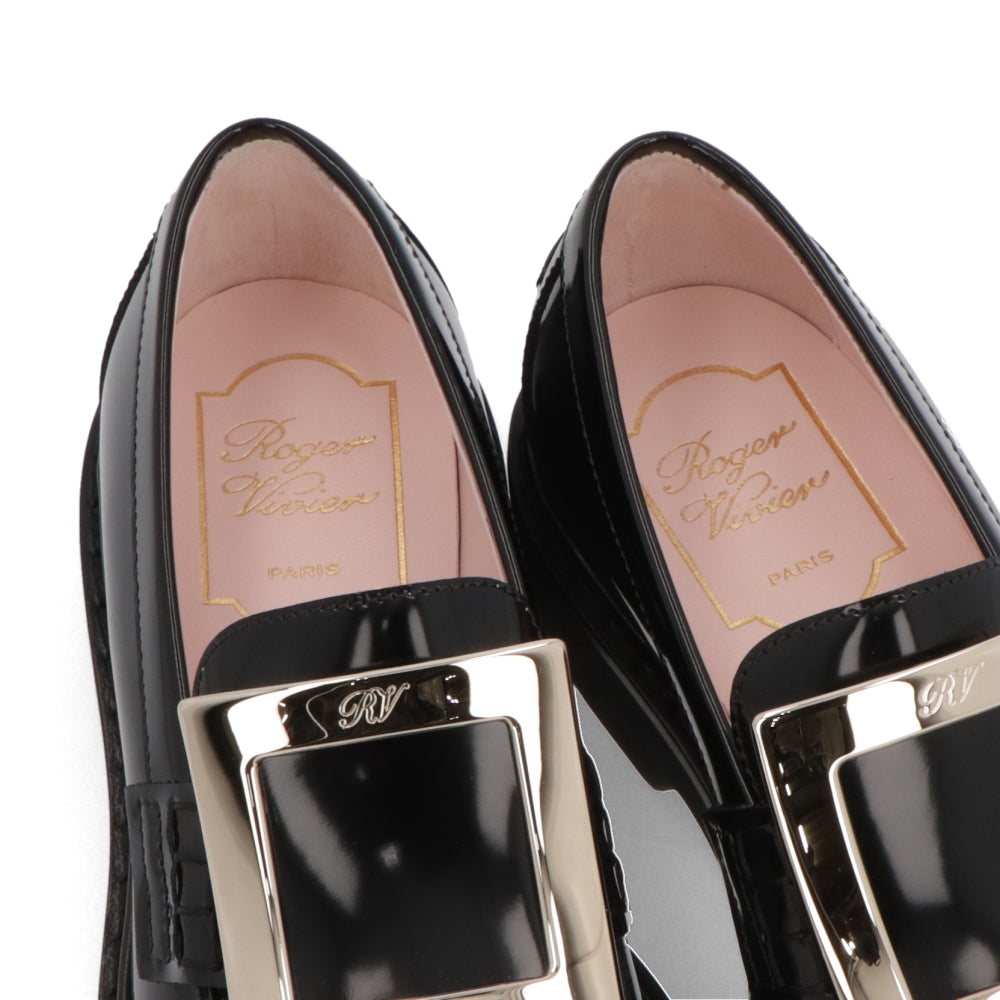 Roger Vivier ロジェ ヴィヴィエ レザーシューズ ブラック VIV RANGERS MET BUC LOAFER ローファー メタルバックル ローファー RVW54825190MRK