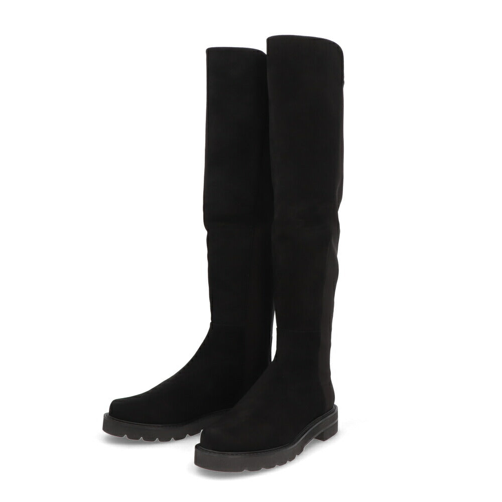 スチュアートワイツマン STUART WEITZMAN シューズ ブーツ レディース 5050 LIFT ブラック レザー 合成繊維 厚底ブーツ 無地 シンプル ロングブーツ S0389