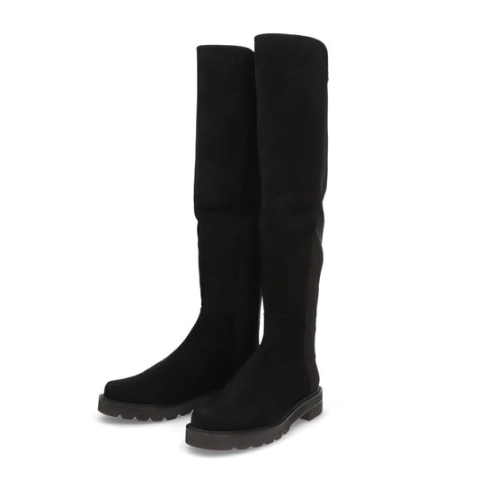 スチュアートワイツマン STUART WEITZMAN シューズ ブーツ レディース 5050 LIFT ブラック レザー 合成繊維 厚底ブーツ 無地 シンプル ロングブーツ S0389
