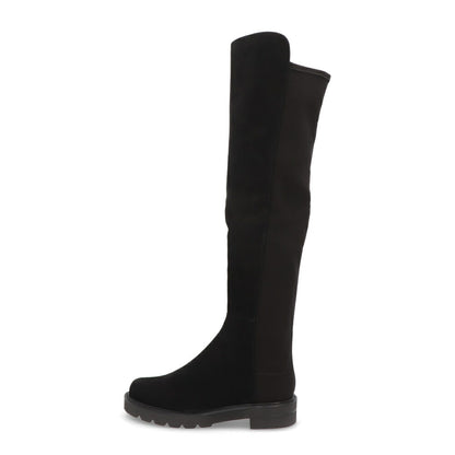 スチュアートワイツマン STUART WEITZMAN シューズ ブーツ レディース 5050 LIFT ブラック レザー 合成繊維 厚底ブーツ 無地 シンプル ロングブーツ S0389