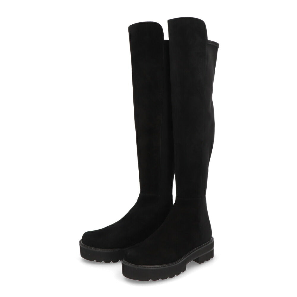 スチュアートワイツマン STUART WEITZMAN シューズ ブーツ レディース 5050 ULTRALIFT BOOT ブラック レザー 合成繊維 厚底ブーツ 無地 シンプル ロングブーツ S6056