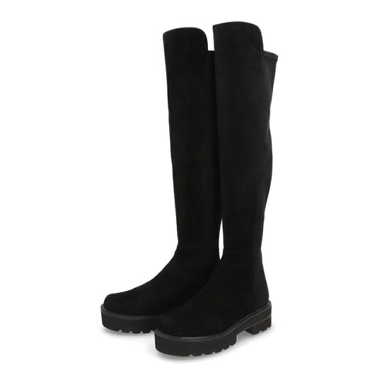 スチュアートワイツマン STUART WEITZMAN シューズ ブーツ レディース 5050 ULTRALIFT BOOT ブラック レザー 合成繊維 厚底ブーツ 無地 シンプル ロングブーツ S6056