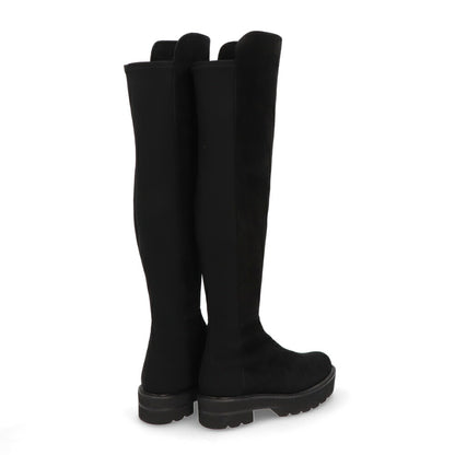 スチュアートワイツマン STUART WEITZMAN シューズ ブーツ レディース 5050 ULTRALIFT BOOT ブラック レザー 合成繊維 厚底ブーツ 無地 シンプル ロングブーツ S6056