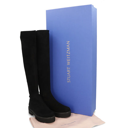 スチュアートワイツマン STUART WEITZMAN シューズ ブーツ レディース 5050 ULTRALIFT BOOT ブラック レザー 合成繊維 厚底ブーツ 無地 シンプル ロングブーツ S6056