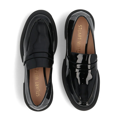 スチュアートワイツマン STUART WEITZMAN シューズ レザーシューズ レディース SOHO LOAFER ブラック パテントレザー 厚底ローファー 無地 シンプル ロゴ ローファー SB814
