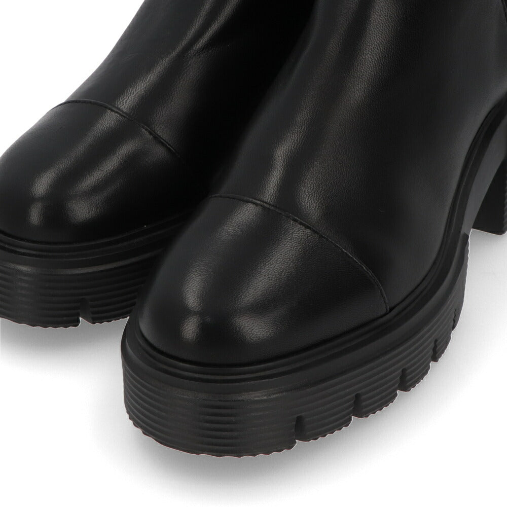 スチュアートワイツマン STUART WEITZMAN シューズ ブーツ レディース 5050 SOHO BOOTIE ブラック レザー 合成繊維 厚底ブーツ 無地 シンプル ロゴ ショートブーツ SC722
