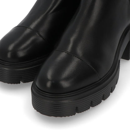 スチュアートワイツマン STUART WEITZMAN シューズ ブーツ レディース 5050 SOHO BOOTIE ブラック レザー 合成繊維 厚底ブーツ 無地 シンプル ロゴ ショートブーツ SC722