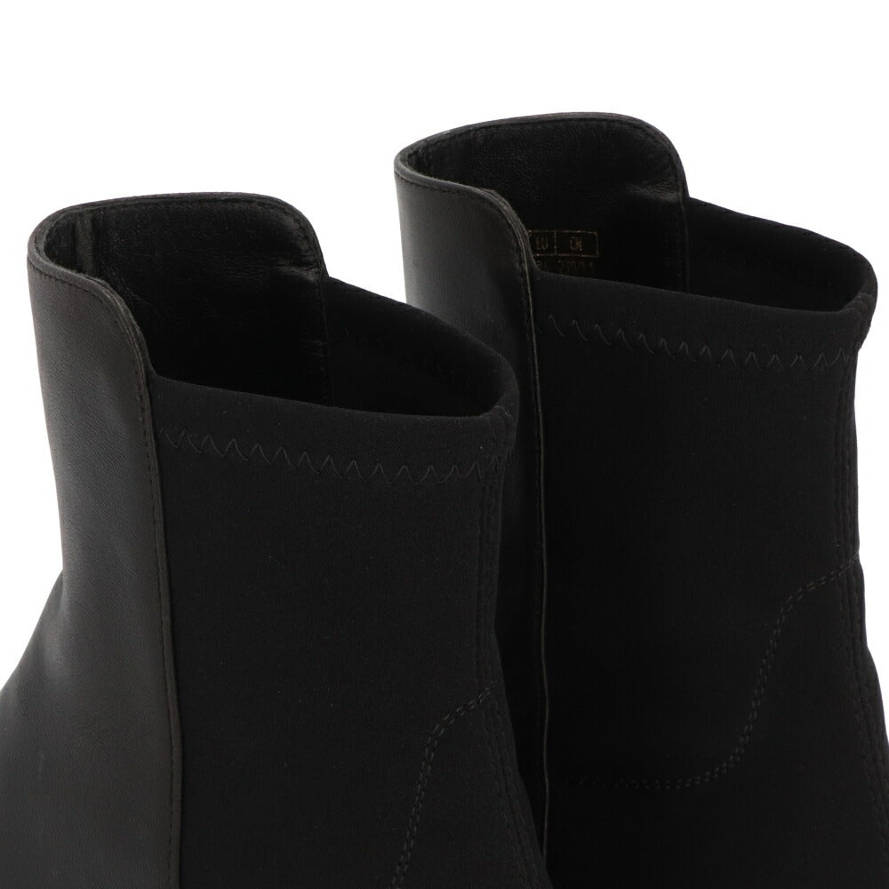 スチュアートワイツマン STUART WEITZMAN シューズ ブーツ レディース 5050 SOHO BOOTIE ブラック レザー 合成繊維 厚底ブーツ 無地 シンプル ロゴ ショートブーツ SC722