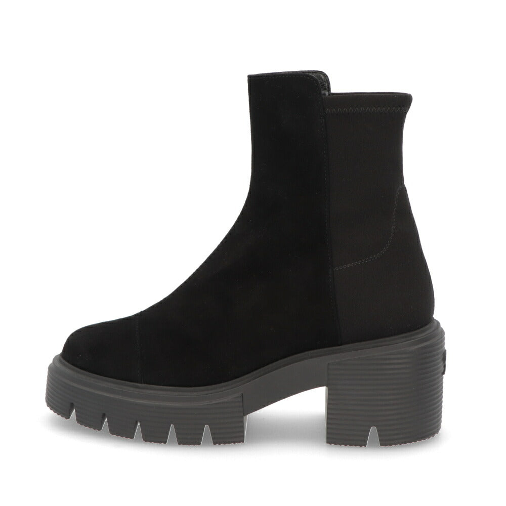 スチュアートワイツマン STUART WEITZMAN シューズ ブーツ レディース 5050 SOHO BOOTIE ブラック レザー 合成繊維 厚底ブーツ 無地 シンプル ロゴ ショートブーツ SC723