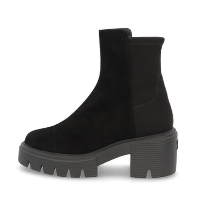 スチュアートワイツマン STUART WEITZMAN シューズ ブーツ レディース 5050 SOHO BOOTIE ブラック レザー 合成繊維 厚底ブーツ 無地 シンプル ロゴ ショートブーツ SC723