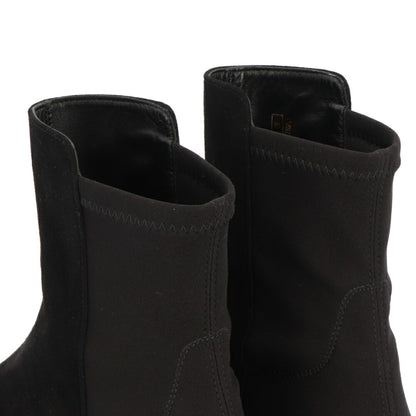 スチュアートワイツマン STUART WEITZMAN シューズ ブーツ レディース 5050 SOHO BOOTIE ブラック レザー 合成繊維 厚底ブーツ 無地 シンプル ロゴ ショートブーツ SC723