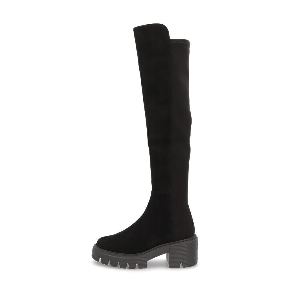 スチュアートワイツマン STUART WEITZMAN シューズ ブーツ レディース 5050 SOHO BOOT ブラック レザー 合成繊維 厚底ブーツ 無地 シンプル ロゴ ロングブーツ SC729