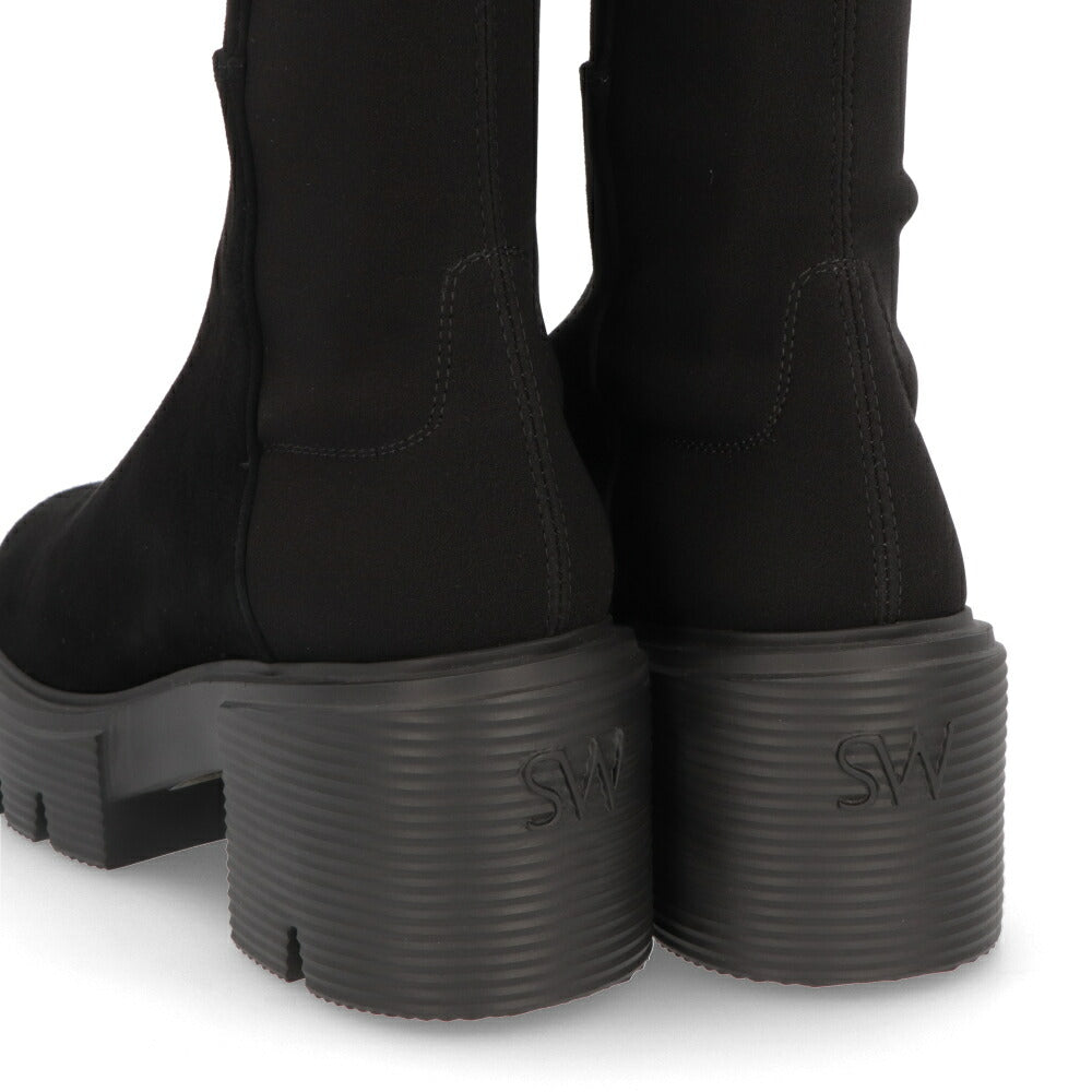 スチュアートワイツマン STUART WEITZMAN シューズ ブーツ レディース 5050 SOHO BOOT ブラック レザー 合成繊維 厚底ブーツ 無地 シンプル ロゴ ロングブーツ SC729