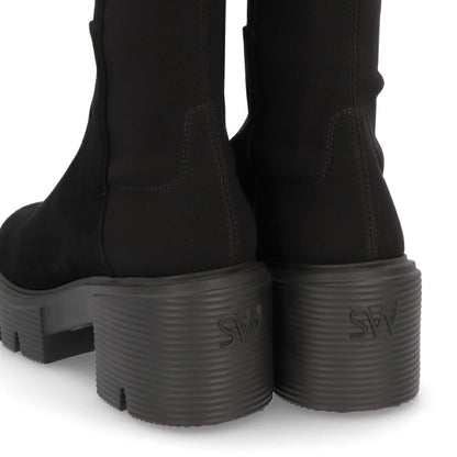 スチュアートワイツマン STUART WEITZMAN シューズ ブーツ レディース 5050 SOHO BOOT ブラック レザー 合成繊維 厚底ブーツ 無地 シンプル ロゴ ロングブーツ SC729