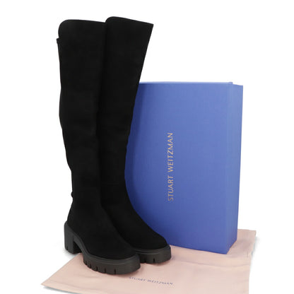 スチュアートワイツマン STUART WEITZMAN シューズ ブーツ レディース 5050 SOHO BOOT ブラック レザー 合成繊維 厚底ブーツ 無地 シンプル ロゴ ロングブーツ SC729