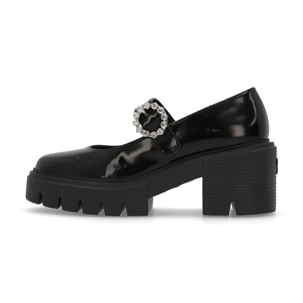 スチュアートワイツマン STUART WEITZMAN シューズ レザーシューズ レディース SOHO GEM MARY JANE ブラック パテントレザー 厚底ローファー 無地 シンプル ロゴ ビジュー付き ローファー SG814
