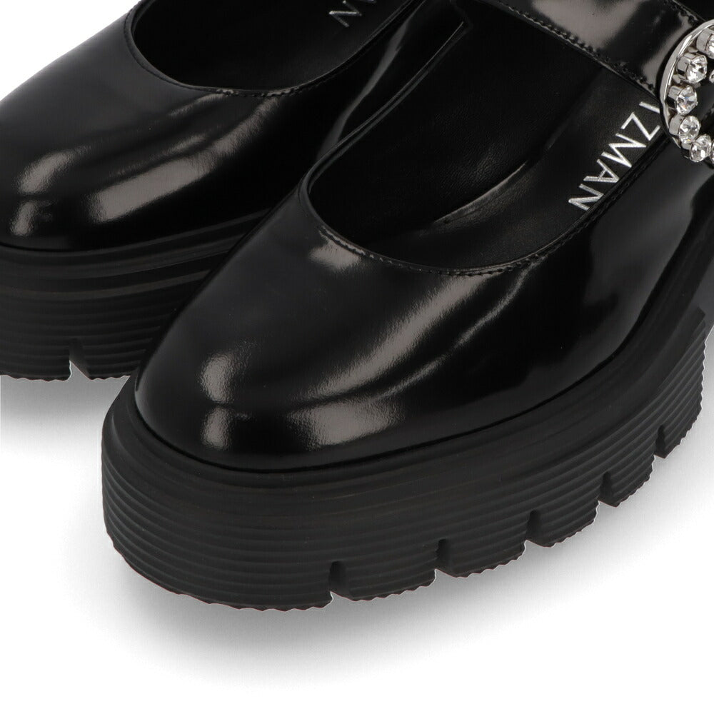 スチュアートワイツマン STUART WEITZMAN シューズ レザーシューズ レディース SOHO GEM MARY JANE ブラック パテントレザー 厚底ローファー 無地 シンプル ロゴ ビジュー付き ローファー SG814