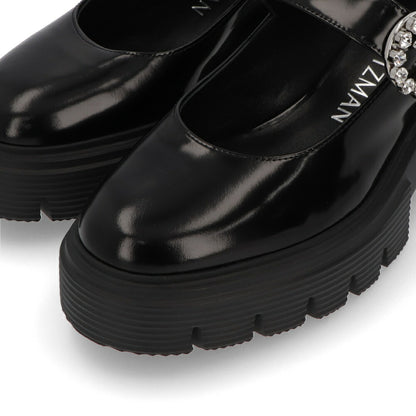 スチュアートワイツマン STUART WEITZMAN シューズ レザーシューズ レディース SOHO GEM MARY JANE ブラック パテントレザー 厚底ローファー 無地 シンプル ロゴ ビジュー付き ローファー SG814