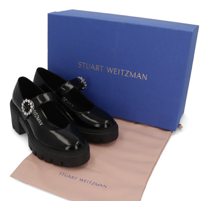 スチュアートワイツマン STUART WEITZMAN シューズ レザーシューズ レディース SOHO GEM MARY JANE ブラック パテントレザー 厚底ローファー 無地 シンプル ロゴ ビジュー付き ローファー SG814