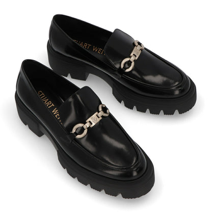 スチュアートワイツマン STUART WEITZMAN シューズ レザーシューズ レディース NOLITA SW SGNATRE LF ブラック ボルドー パテントレザー 厚底ローファー 無地 シンプル ロゴ  ローファー SG816