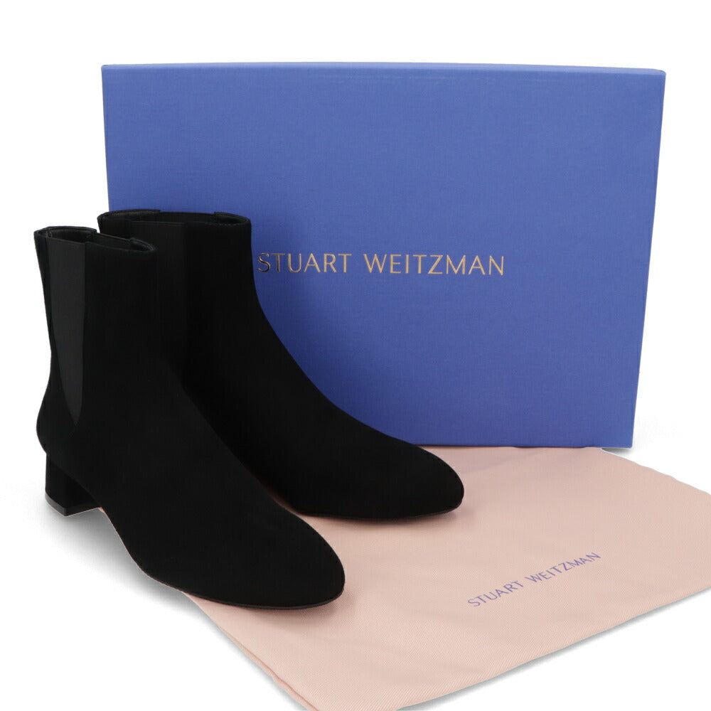 スチュアートワイツマン STUART WEITZMAN シューズ ブーツ レディース ブラック スエード サイドゴアブーツ ヒールあり ローヒール ショートブーツ SG848